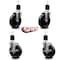 Service Caster 5'' Phenolic Wheel Swivel 1-7/8'' Expand Stem Caster Set 2 Brakes, 4PK SCC-EX20S514-PHS-2-PLB-2-178 - alternate 5